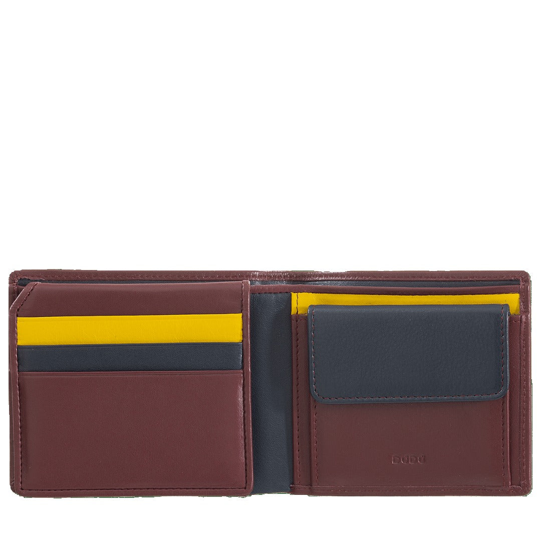 Carteira Masculina em Pele com Porta-Moedas- Proteção RFID