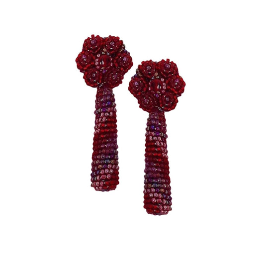 Brinco Petúnia Drop red