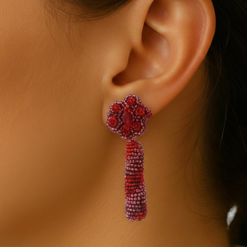 Brinco Petúnia Drop red