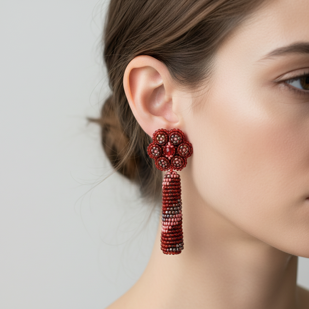 Brinco Petúnia Drop red