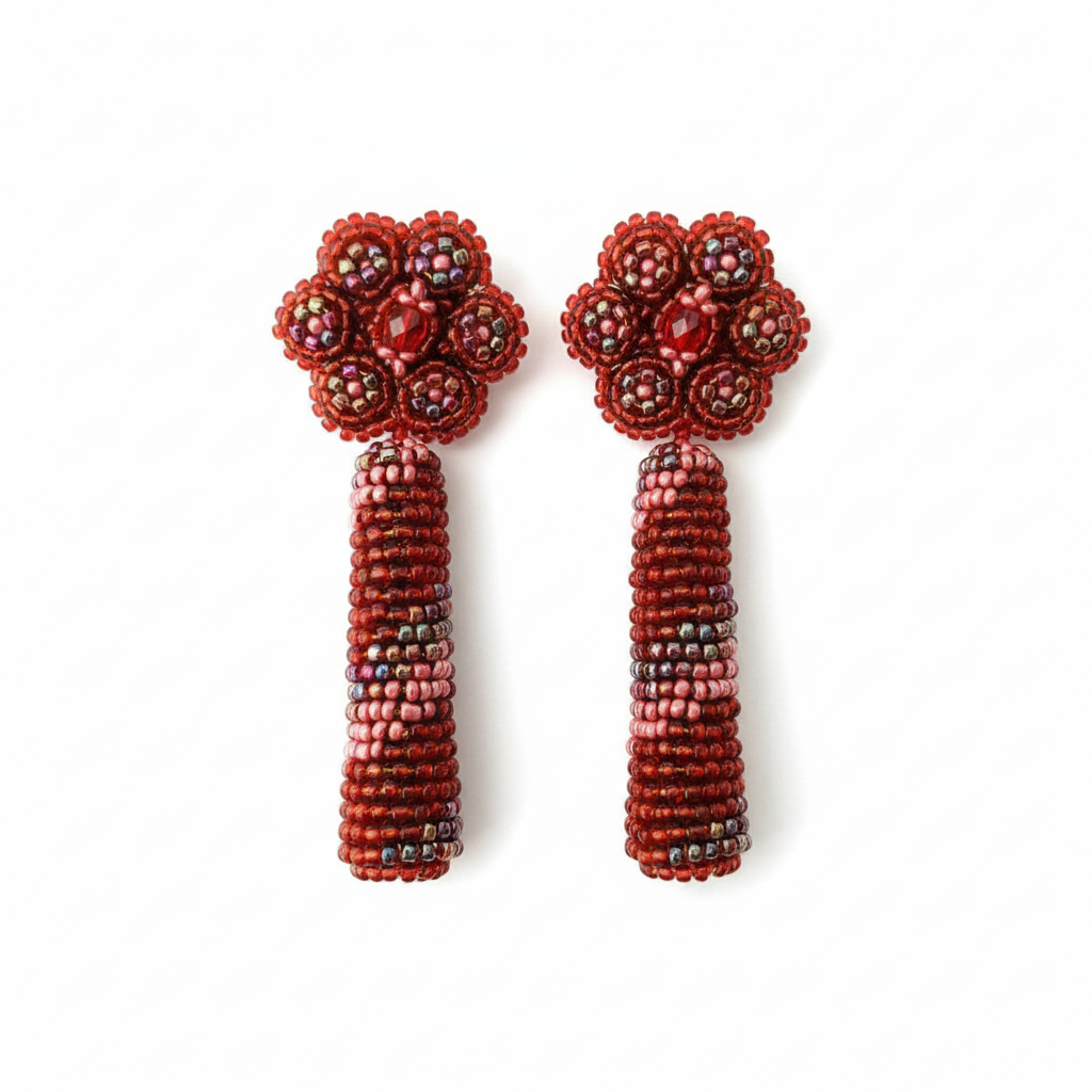 Brinco Petúnia Drop red