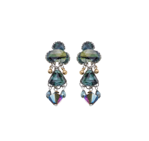 Brincos Ayala Bar Esmerald Reflection