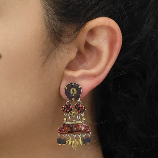 Brincos Ayala bar-Carmin Earrings