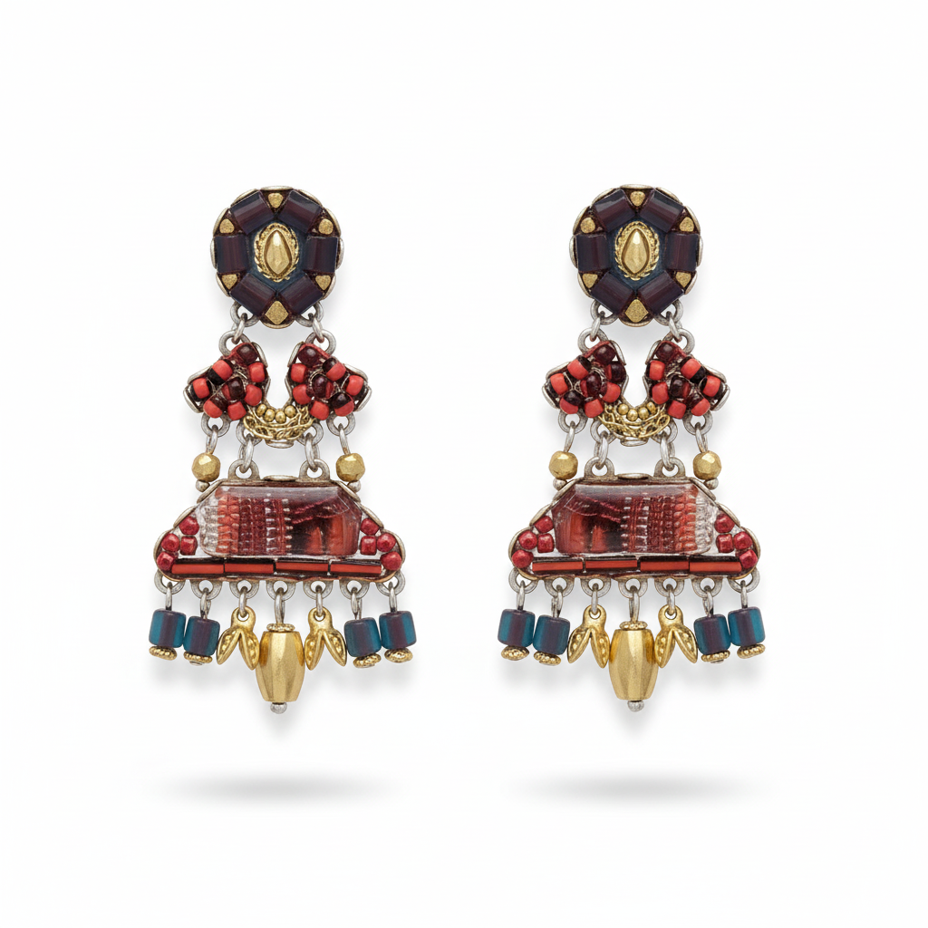 Brincos Ayala bar-Carmin Earrings