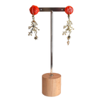 Brincos Ramo Dourado com Pérola