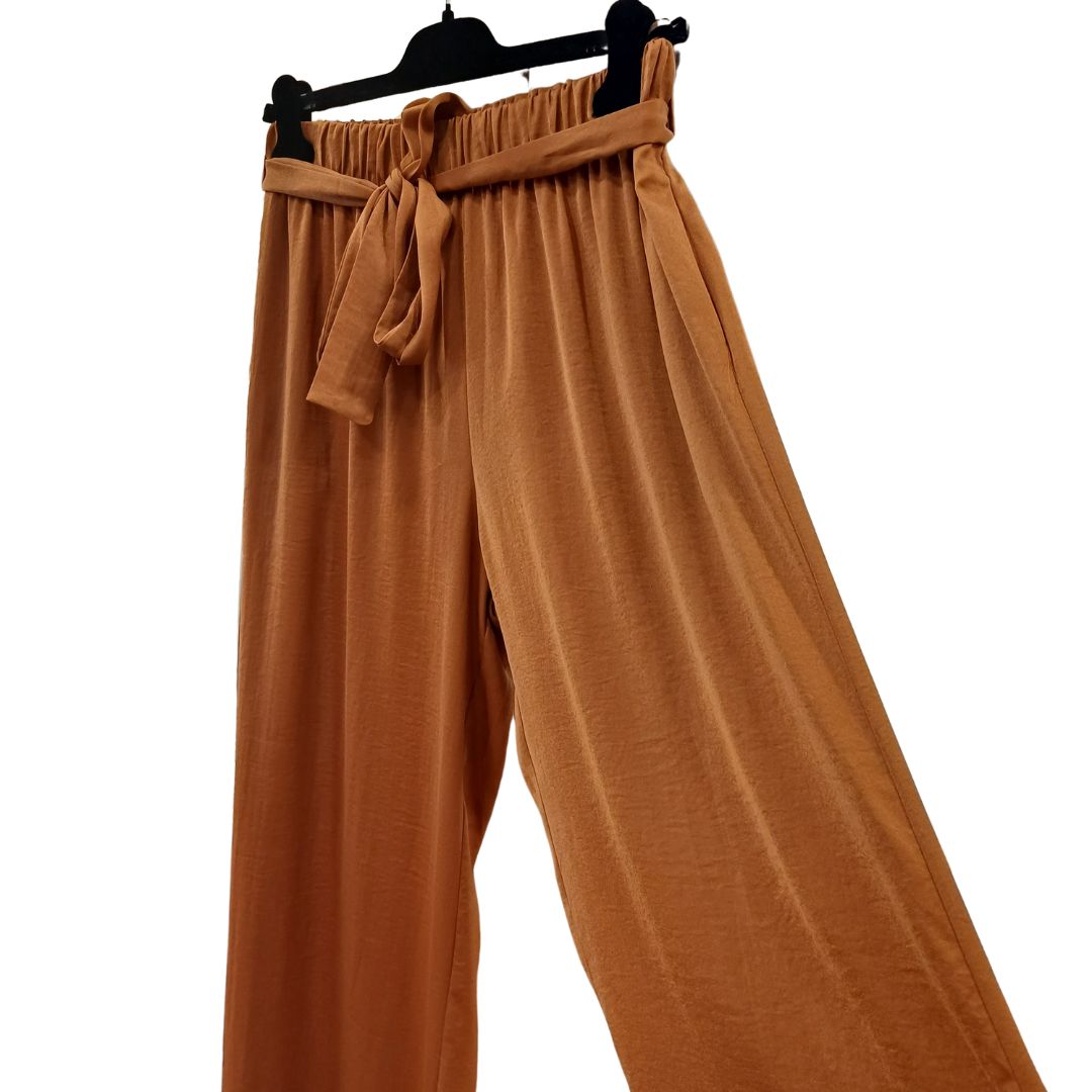 Calças Fluidas Moutaki – Castanho