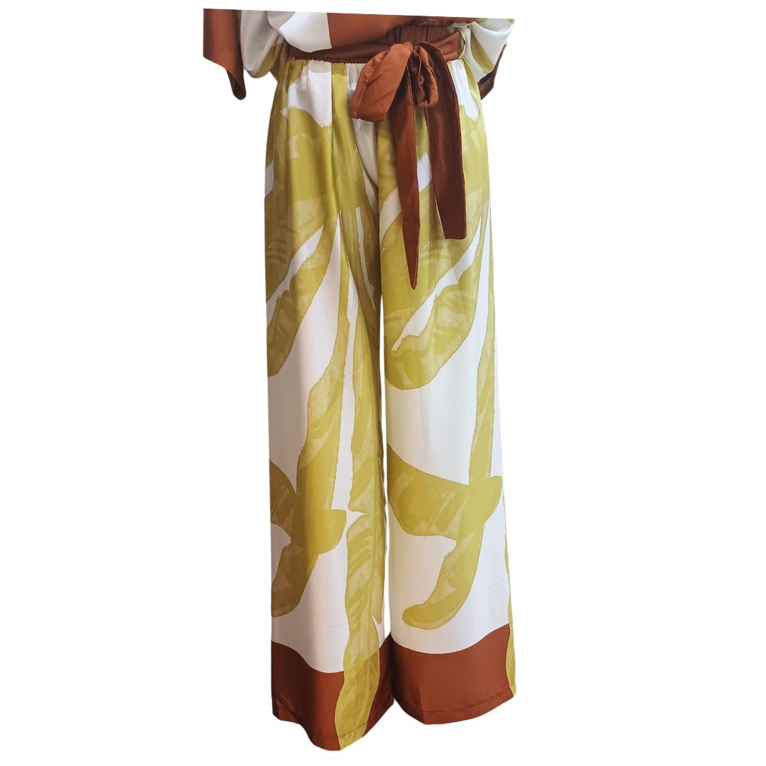 Calças Moutaki Estampadas em Poliéster Reciclado