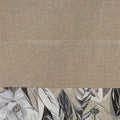 Caminho de mesa em linho com barra floral