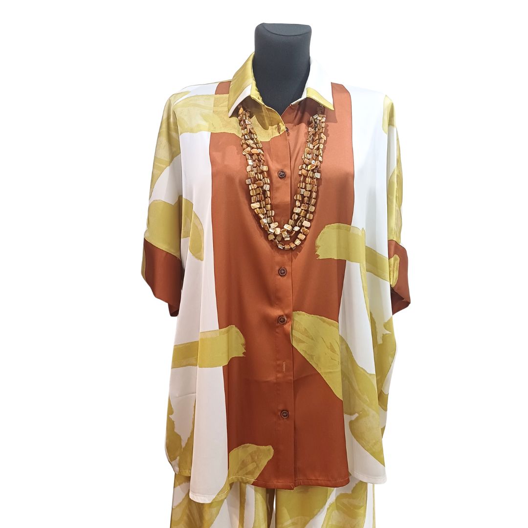 Camisa Moutaki Estampada em Poliéster Reciclado