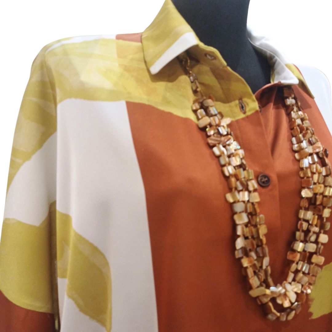 Camisa Moutaki Estampada em Poliéster Reciclado