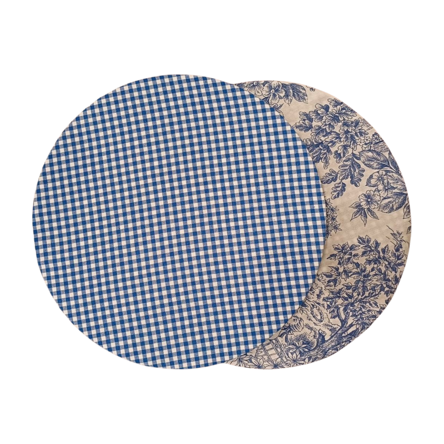 Capa dupla face Toile de Jouy Azul2