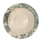 Capa dupla face Toile de Jouy Verde