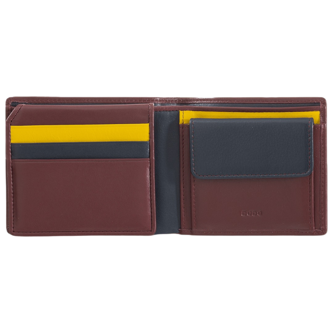 Carteira Masculina em Pele com Porta-Moedas- Proteção RFID