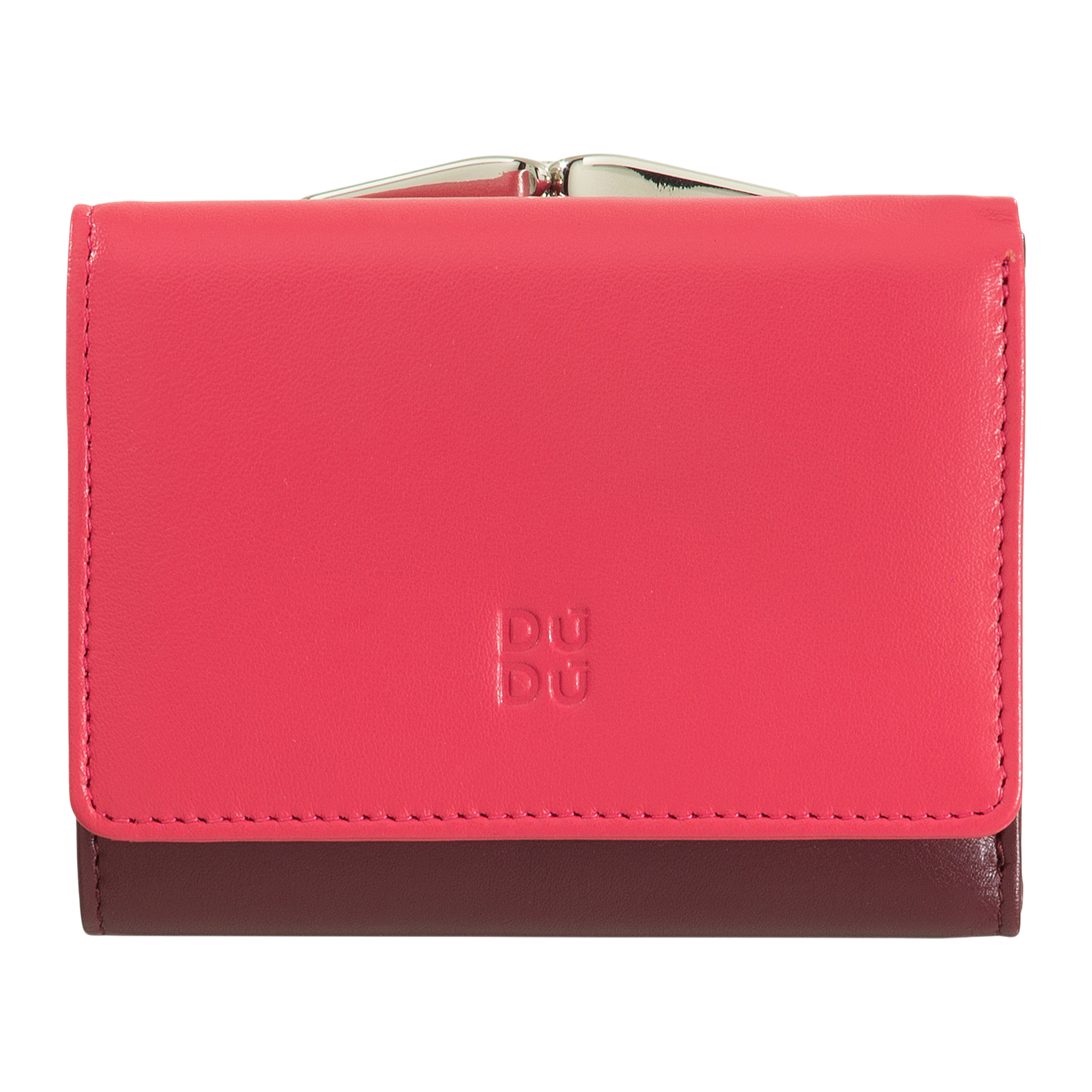 Carteira de Pele Framboesa-Proteção RFID-DUDU