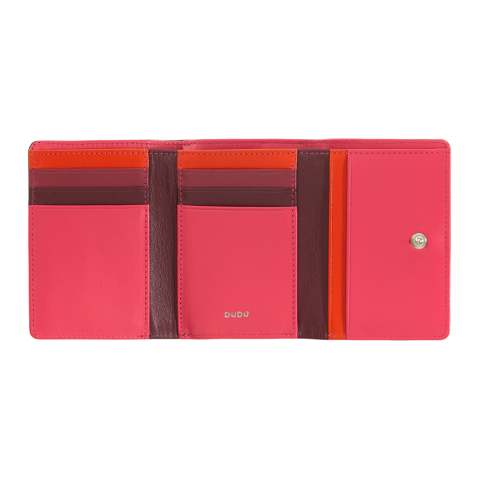 Carteira de Pele Framboesa-Proteção RFID-DUDU