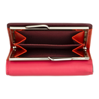 Carteira de Pele Framboesa-Proteção RFID-DUDU