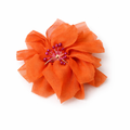 Alfinete Latido em viscose laranja em forma de flor