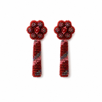 Petunia Drop red earring