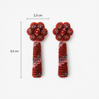 Petunia Drop red earring