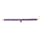 Choker Iluztro em veludo lilás com pendente – gargantilha artesanal com missangas bordadas