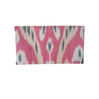Clutch Artesanal Ikat Rosa e Bege