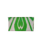 Clutch Artesanal Ikat Verde e Branco