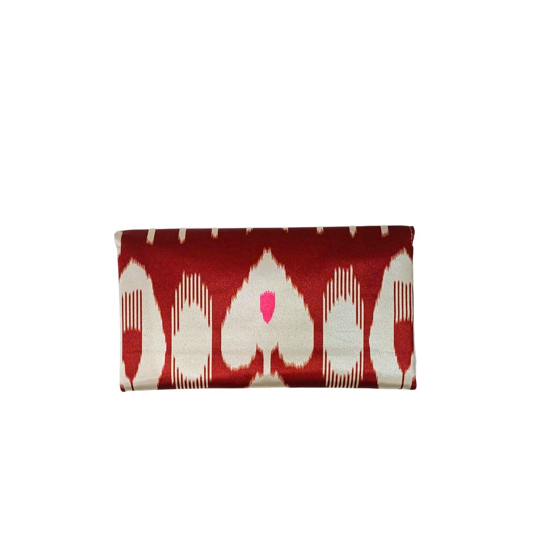 Clutch artesanal em brick e bege2
