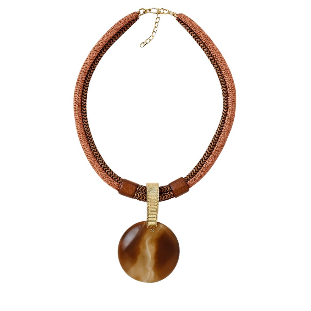 Colar Terra Dourada-Corda náutica