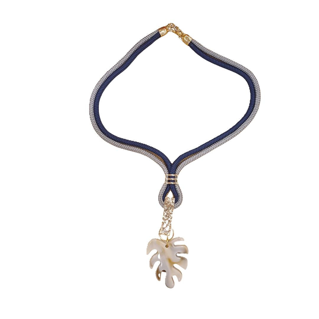 Colar folha Serena-corda náutica