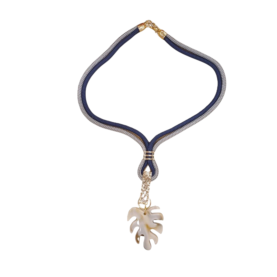 Colar folha Serena-corda náutica