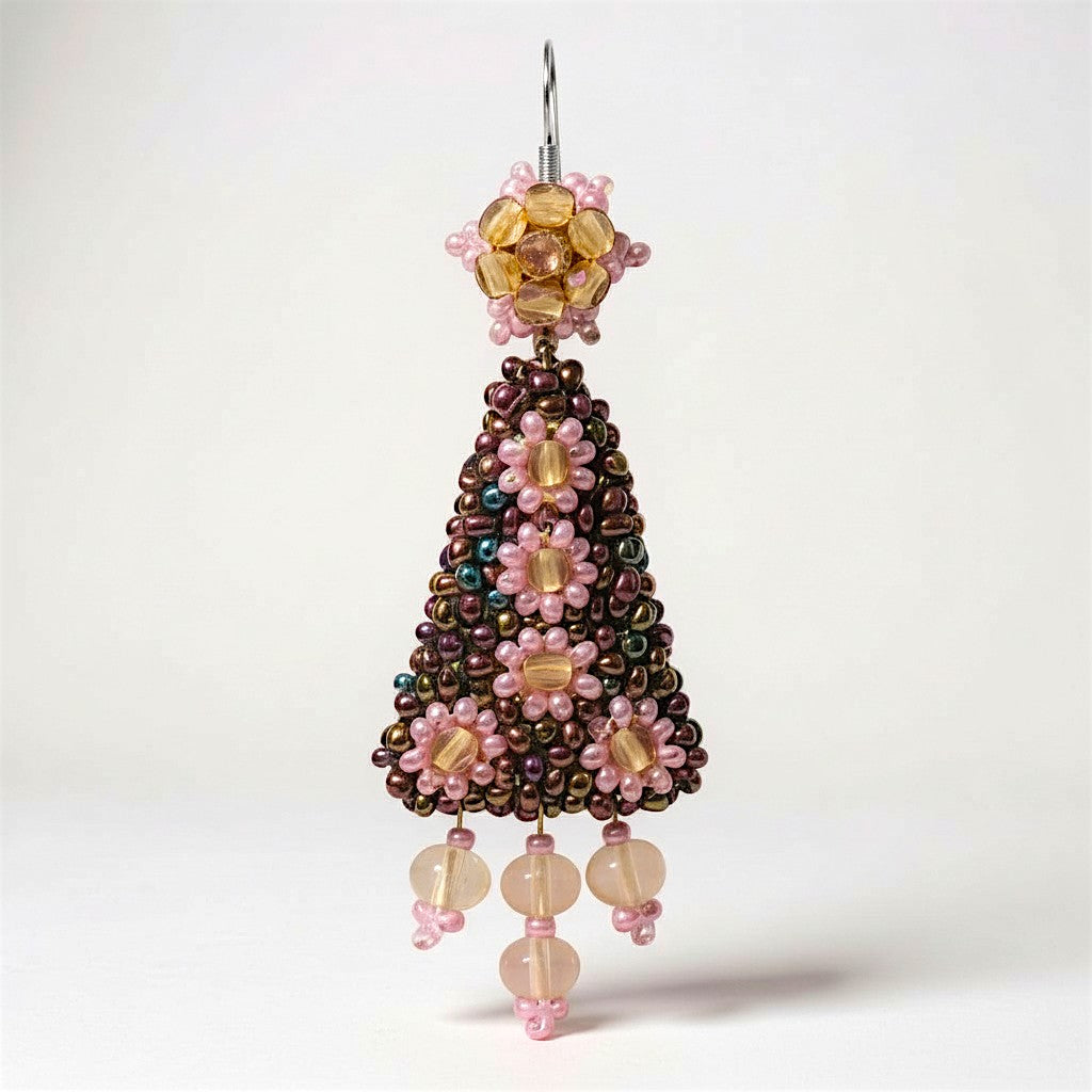 Brincos artesanais Iluztro-estilo vintage exclusivo