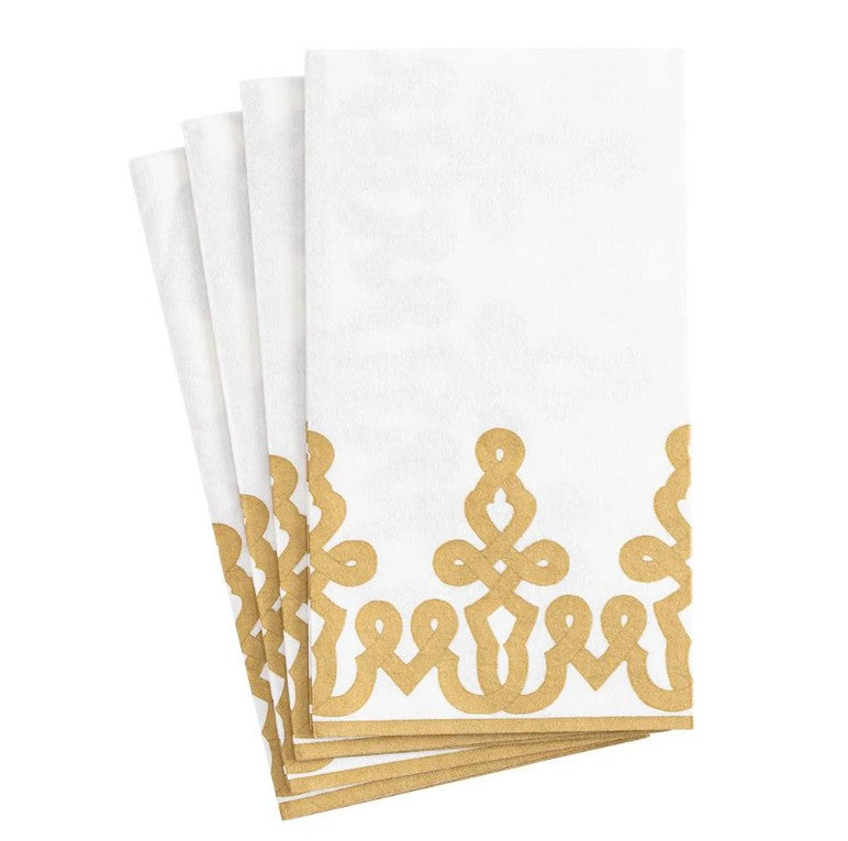 Guardanapo de papel com desenho de Passementerie em Ouro