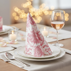 Romantic Paper Napkins-Toile Rose