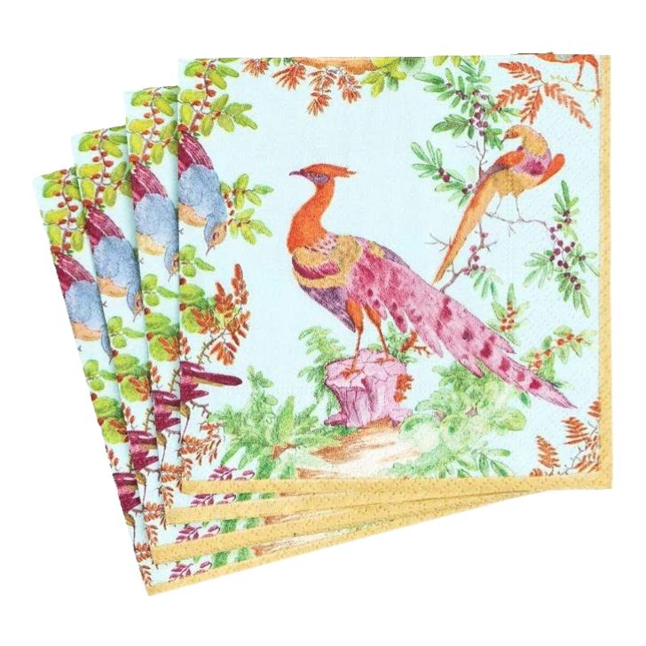Guardanapos de papel Chelsea Birds em Celadon1