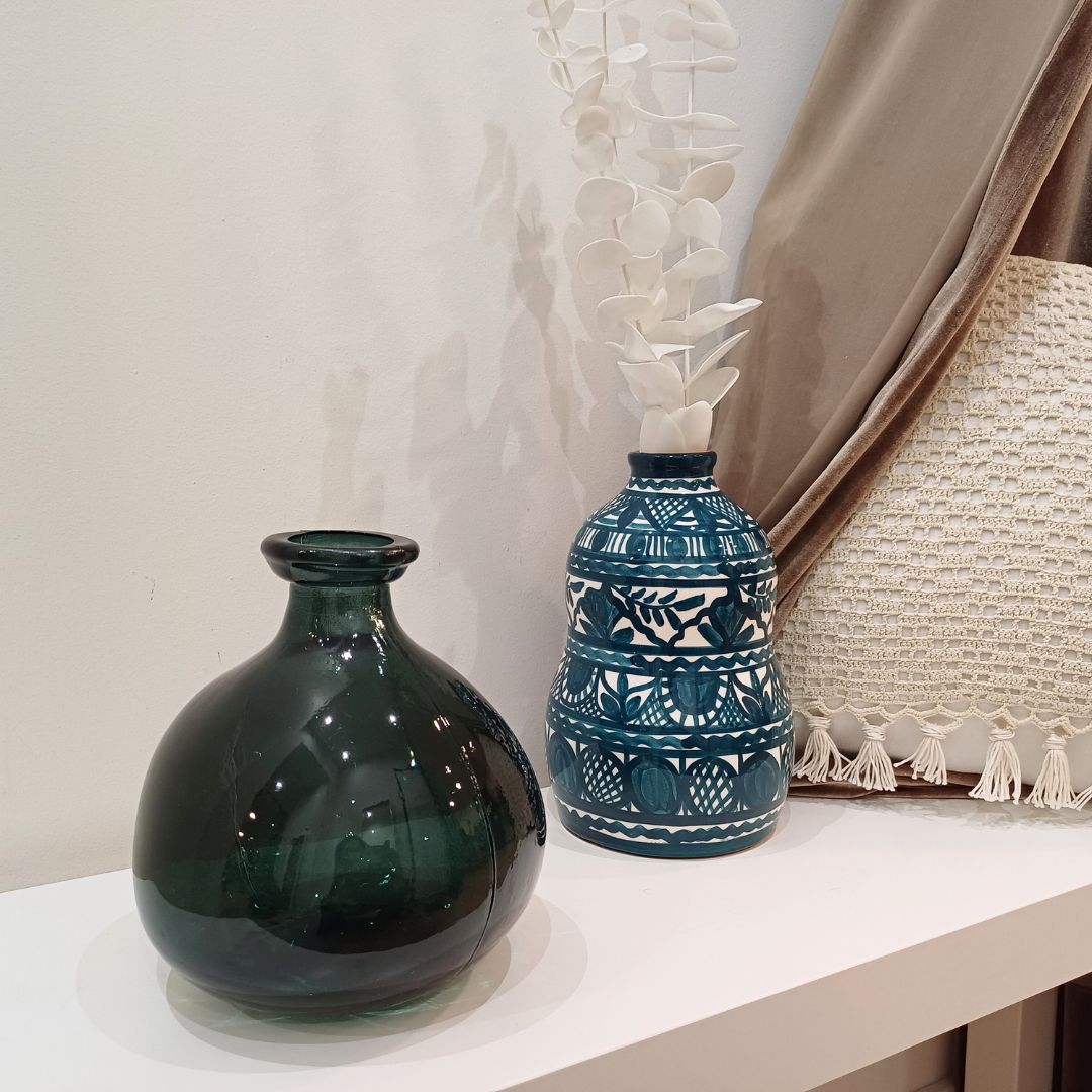 Jarra em cerâmica artesanal-Oceano