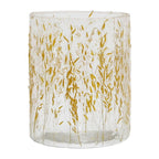 Jarra vidro com linho natural