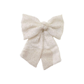 White sequin bow