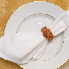 Pack de argolas de guardanapo em cordão de seda-Ouro