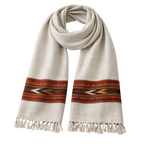 Pashmina Artesanal em Lã de Merino Natural