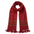 Pashmina Artesanal em Lã de Merino Vermelha