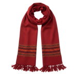 Pashmina Artesanal em Lã de Merino Vermelha