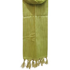 Pashmina em Seda Artesanal Verde Lima | Feita à Mão na Índia
