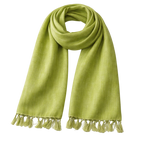 Pashmina em Seda Artesanal Verde Lima | Feita à Mão na Índia