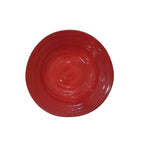 Prato Chama em cerâmica vidrada vermelha