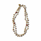 Pulseira/Colar Mil Voltas com Cristais e Pedras