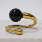 Pulseira Dourada com Bola Intercambiável em Cerâmica – Zamac com Banho de Ouro