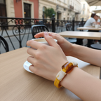 Pulseira amarela corda nautica