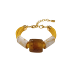 Pulseira amarela corda nautica