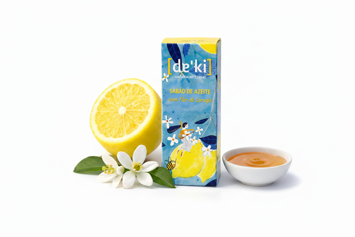 Sabão de azeite - caixa em destaque