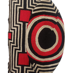 Saco Colombiano Artesanal Wapo – Mala Feminina Preta, Bege e Vermelha com Design Étnico